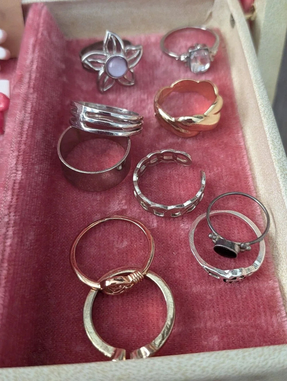 Girls Costume Jewelry Lot Bundle – Rings Earrings Bracelets Charms 54 pc